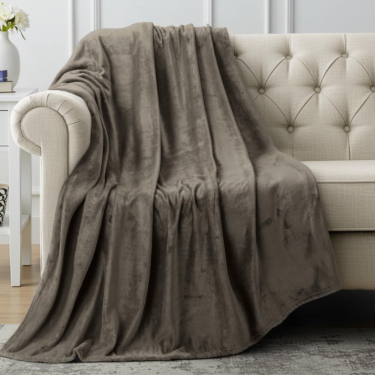 Utopia Bedding Grey Fleece Blanket