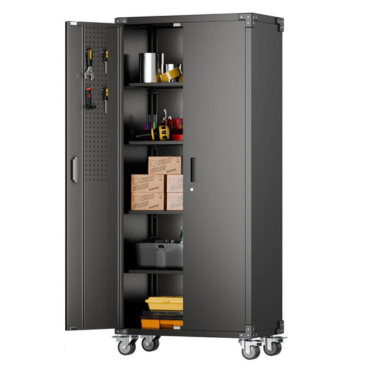 Aobabo Metal Garage Storage Cabinet – Black