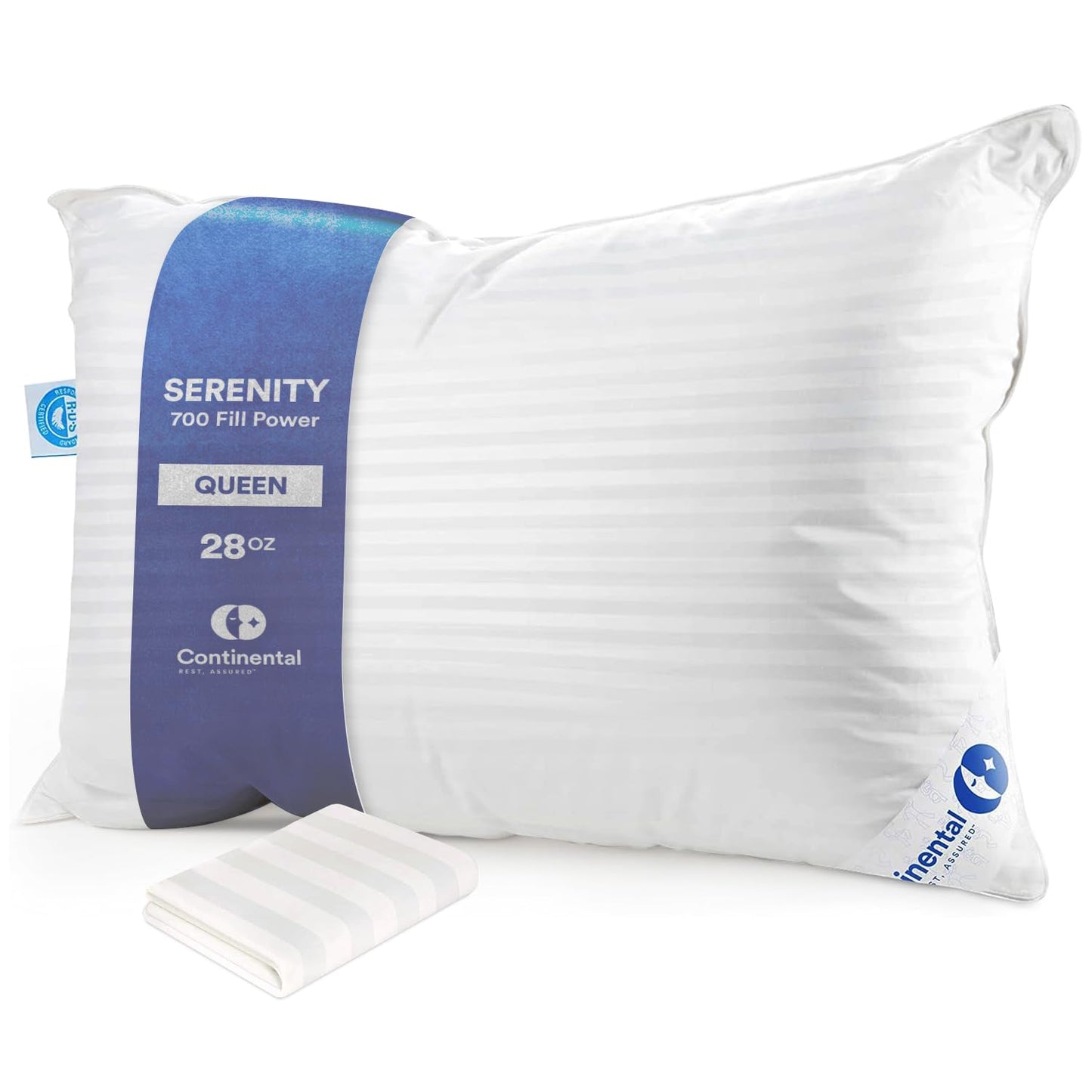 Serenity Goose Down Pillows – King, 2 Pack