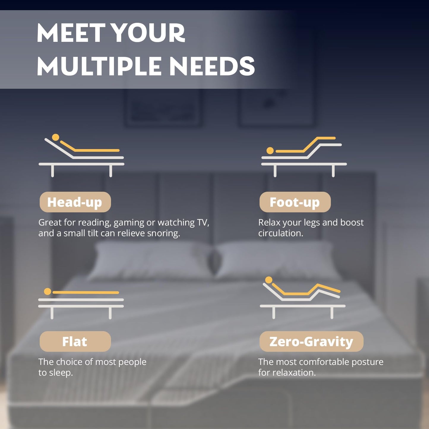 Split King Adjustable Bed with Mattress