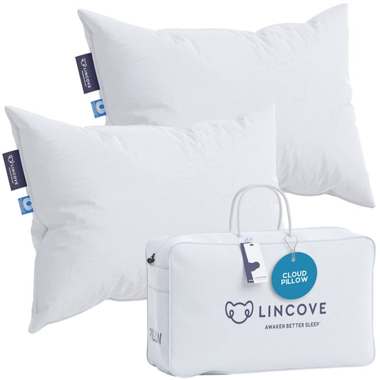 Lincove Cloud Canadian Down Pillows – Queen, 2 Pack