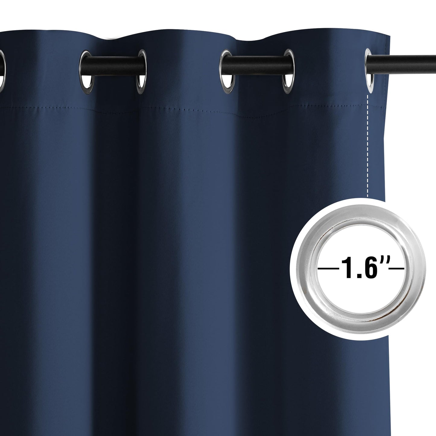 NICETOWN Blackout Curtains – 2 Panels, Grey, 63"