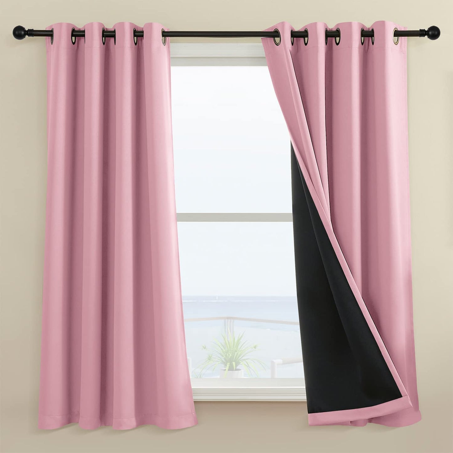 Rutterllow Blackout Curtains – 2 Panels, Dark Grey