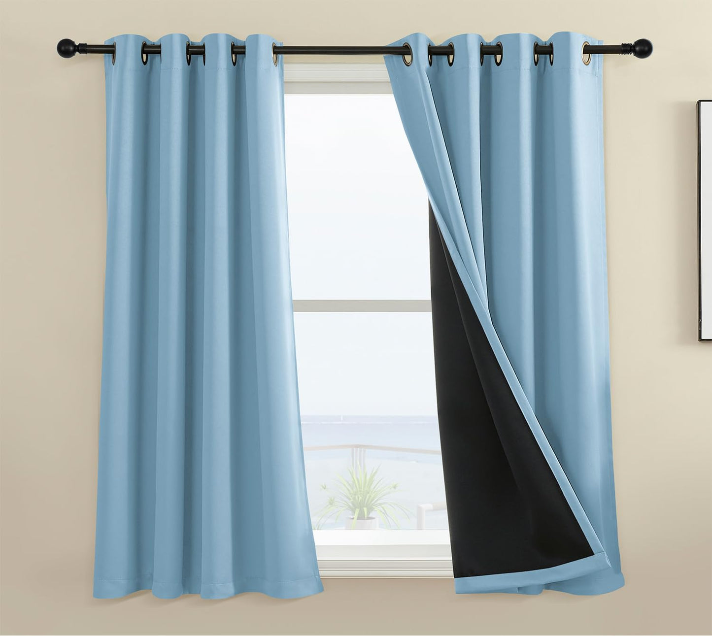 Rutterllow Blackout Curtains – 2 Panels, Dark Grey
