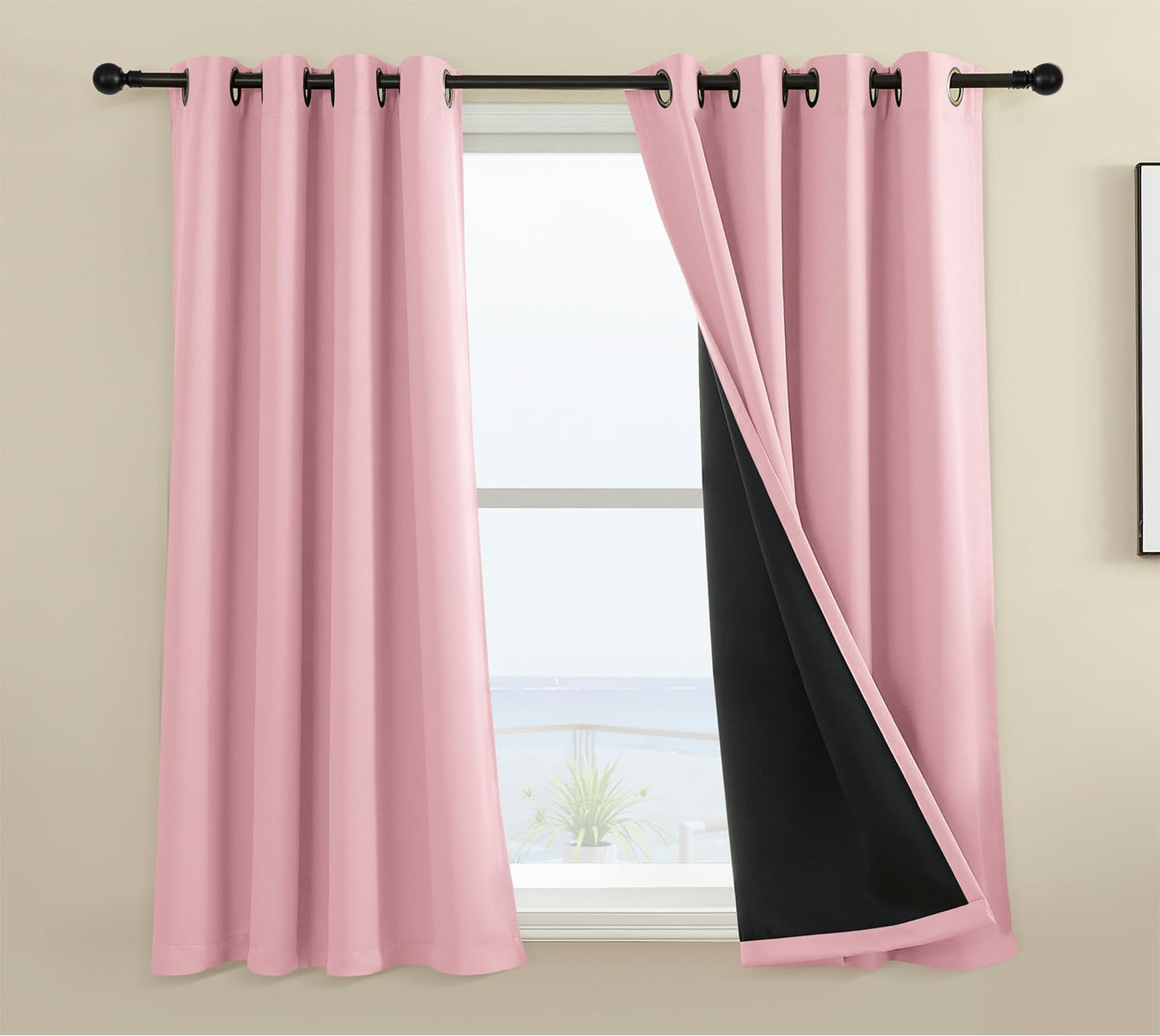 Rutterllow Blackout Curtains – 2 Panels, Dark Grey