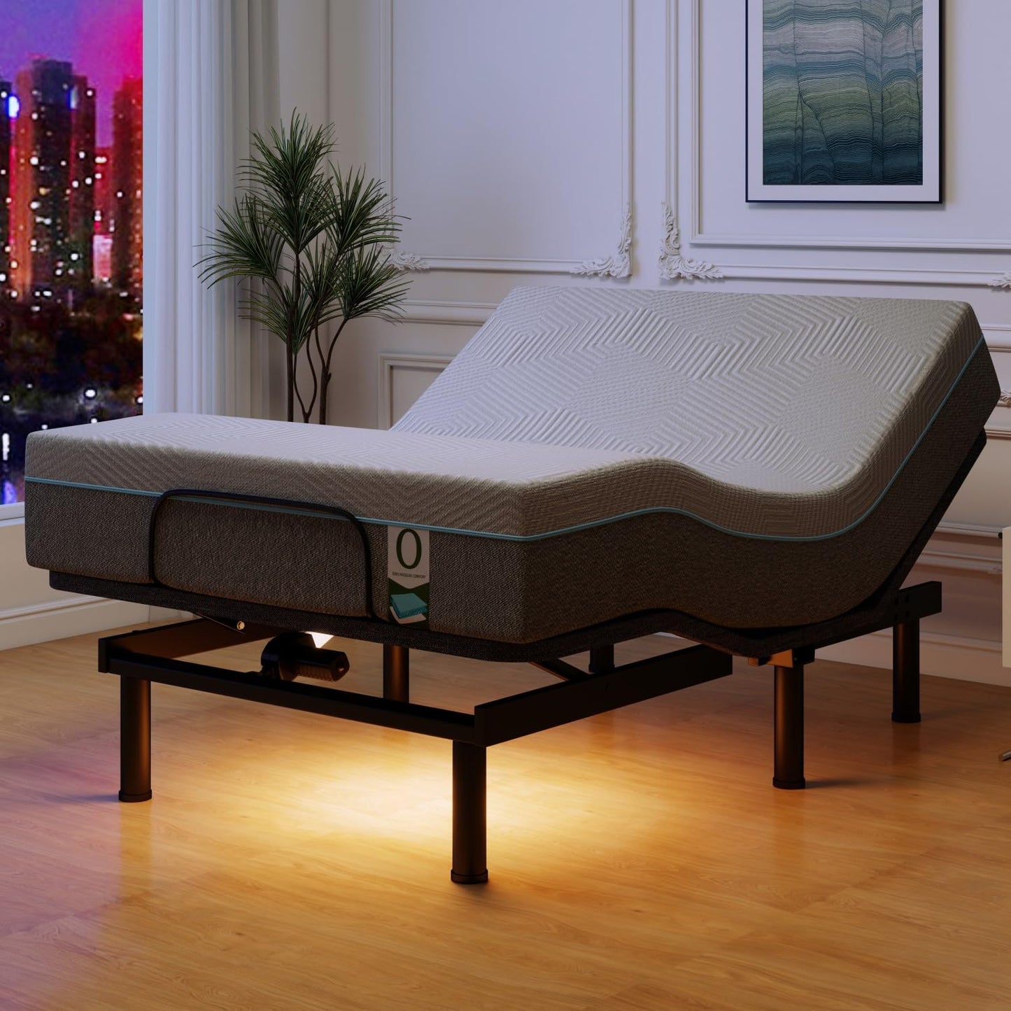 Vipbear Queen Adjustable Bed with 12" Mattress