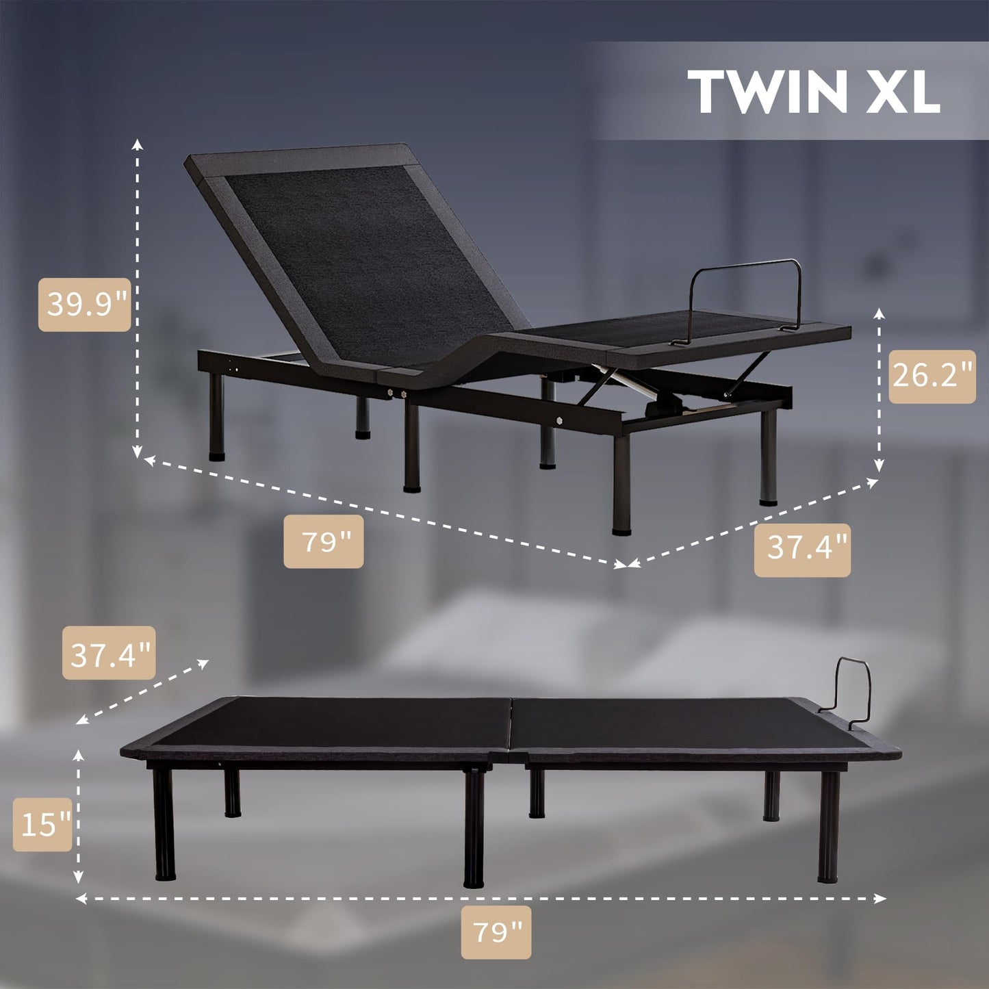 Split King Adjustable Bed with Mattress