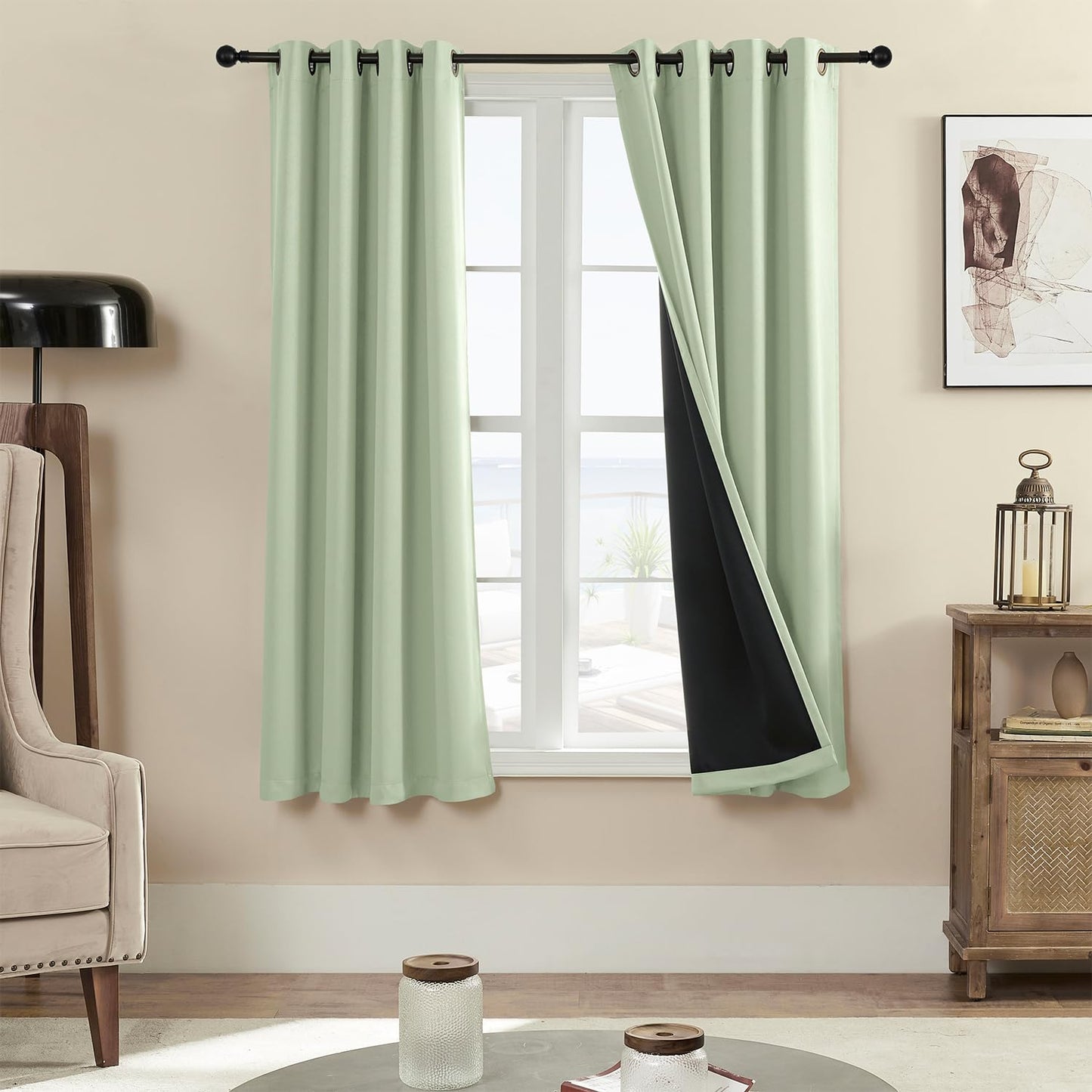 Rutterllow Blackout Curtains – 2 Panels, Dark Grey