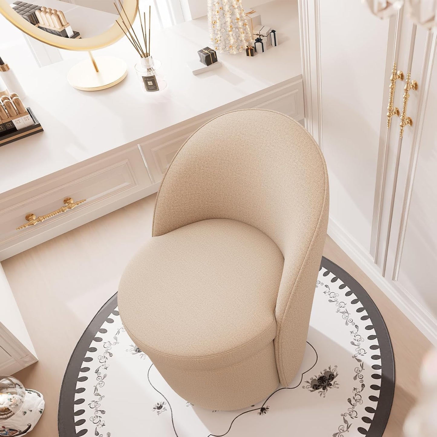 YOUTASTE Swivel Vanity Benches Set of 4