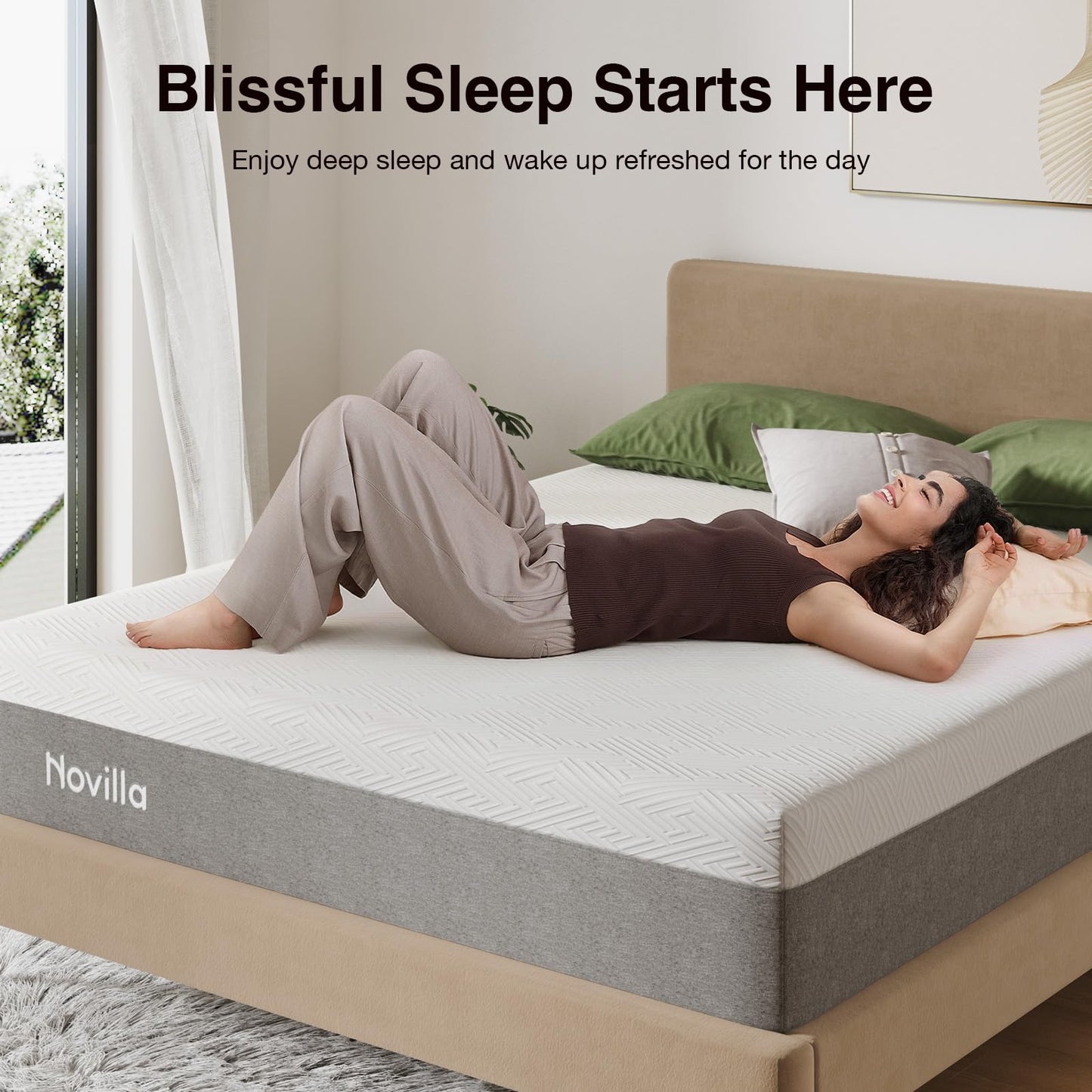 Novilla 12" Twin Gel Memory Foam Mattress