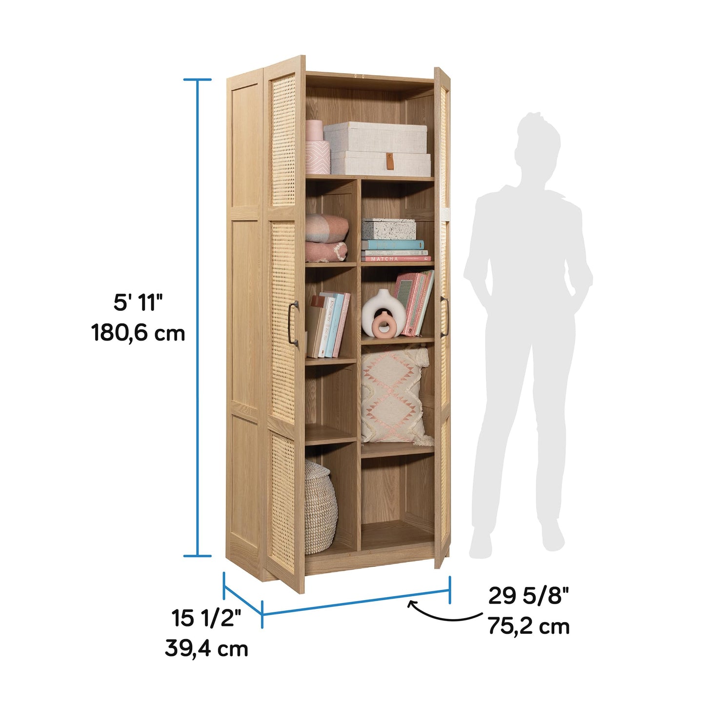 Sauder Select Storage Cabinet/ Pantry cabinets, White finish