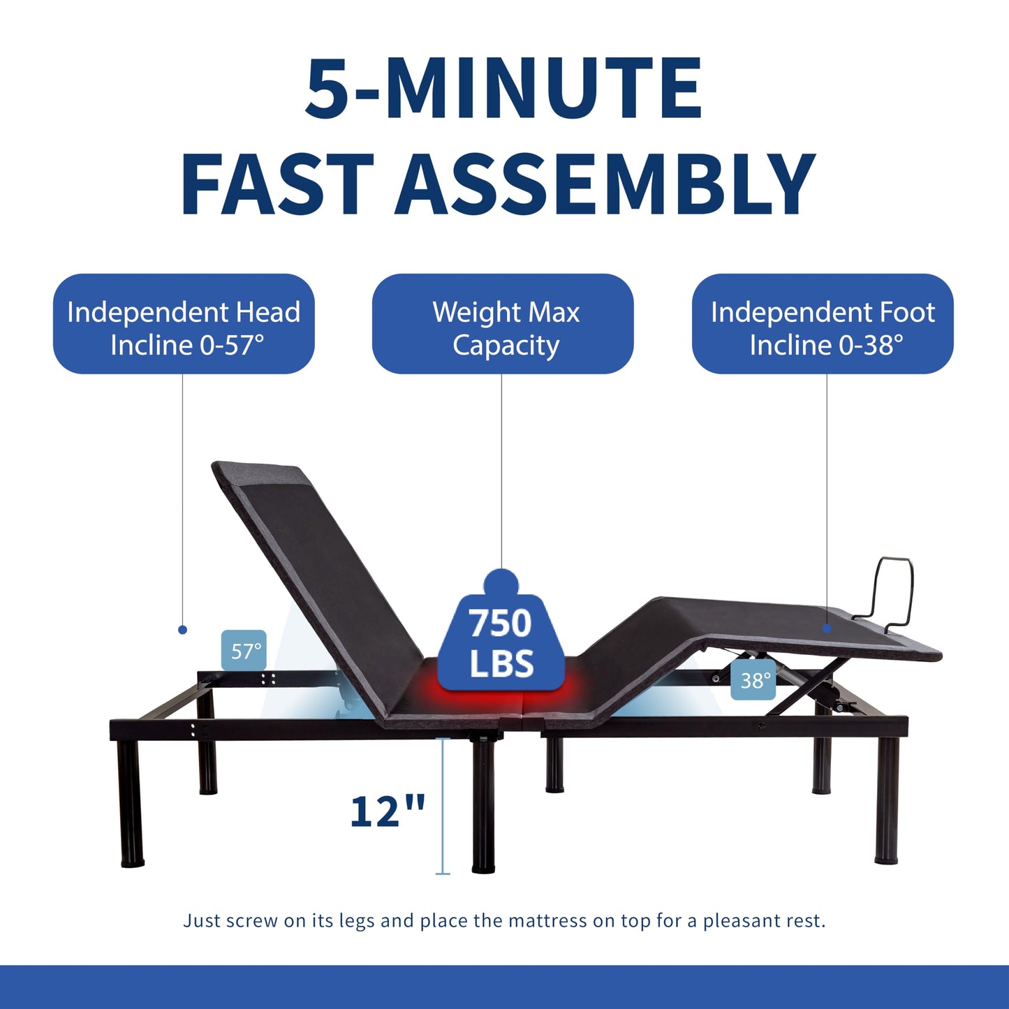 Split King Adjustable Bed with Mattress