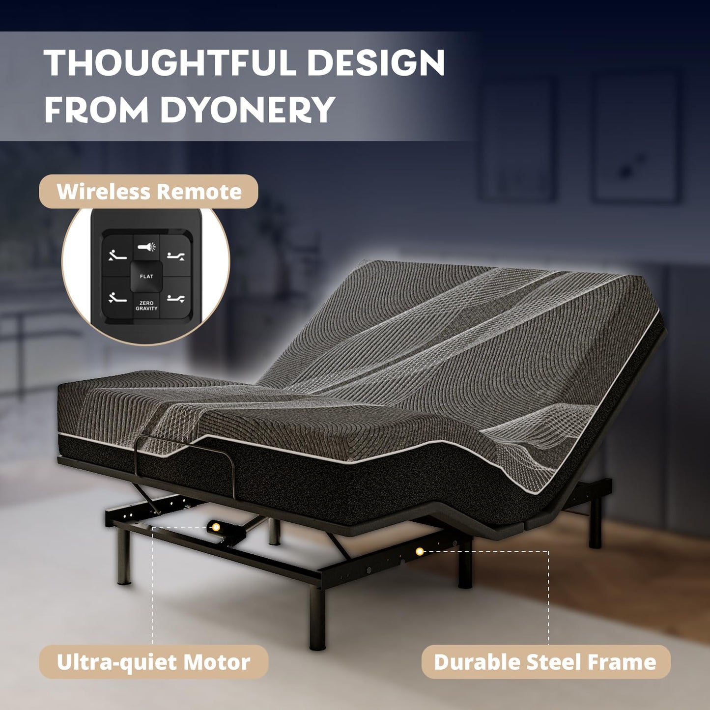 Split King Adjustable Bed with Mattress
