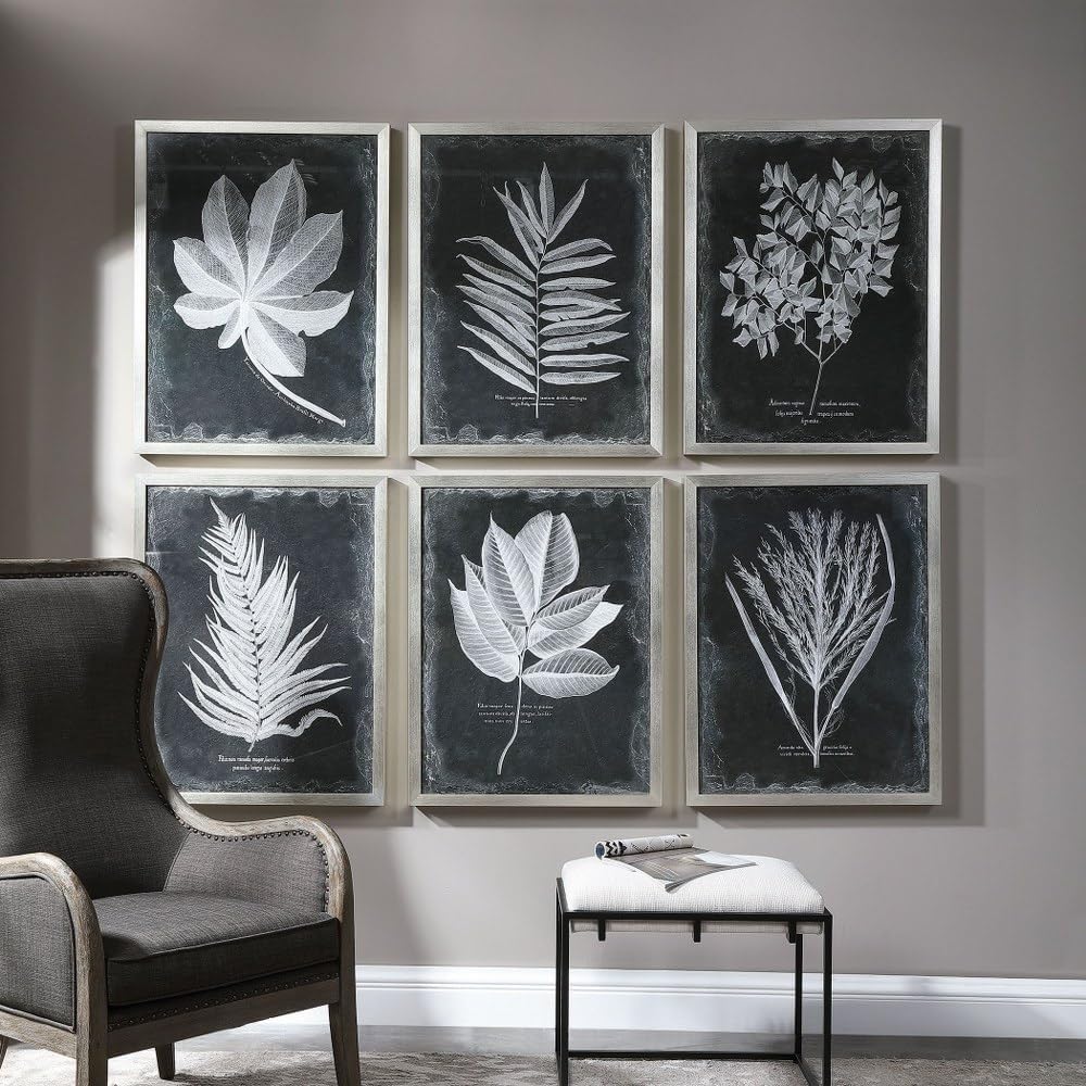 Uttermost Foliage 33 3/4" Wide 6-Piece Framed Wall Art Set