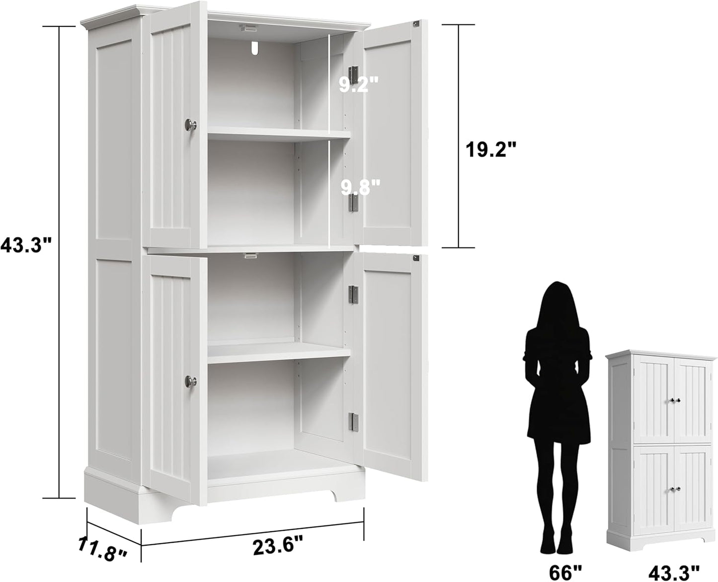 ChooChoo Bathroom Floor Cabinet – White