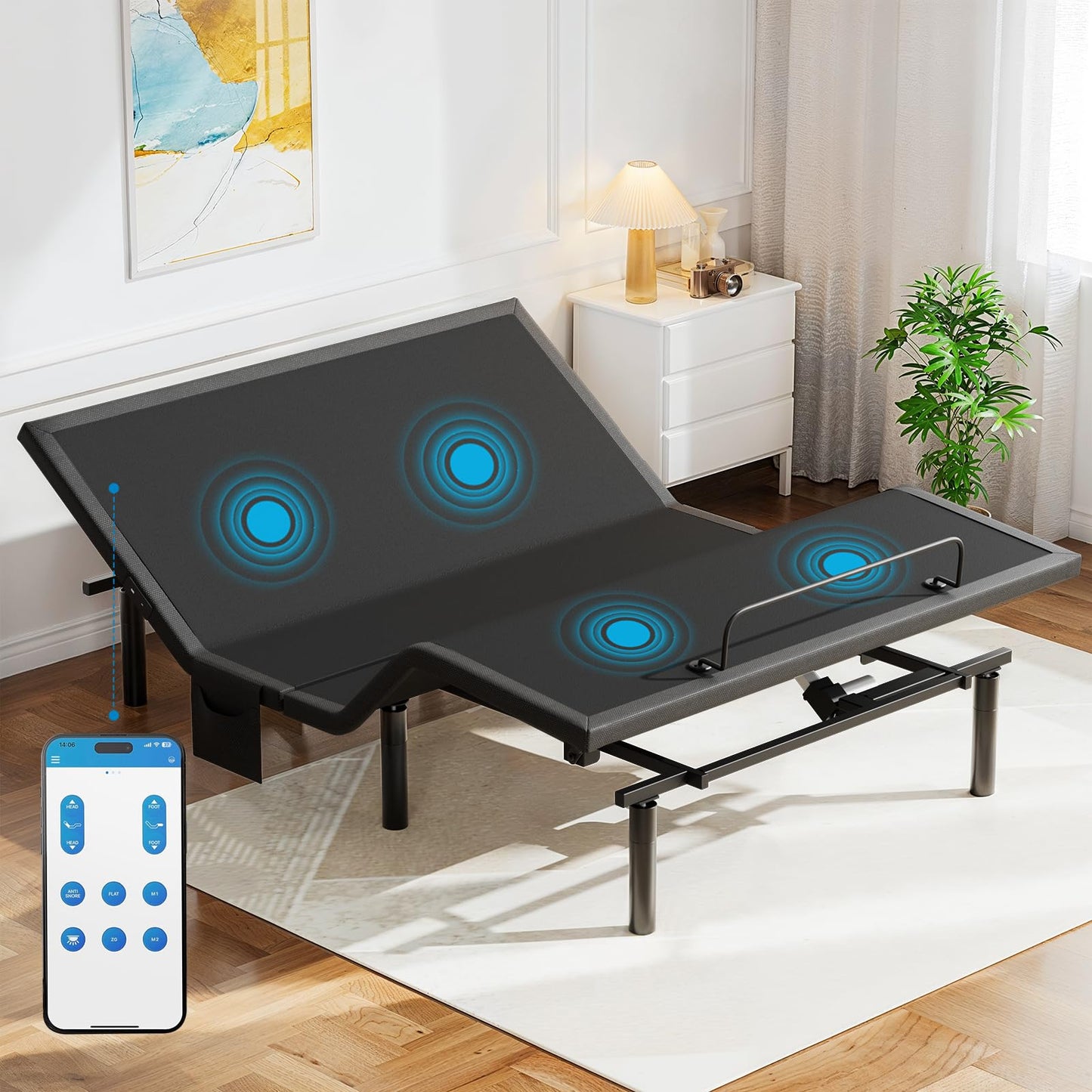 Pipishell Full Adjustable Bed Frame