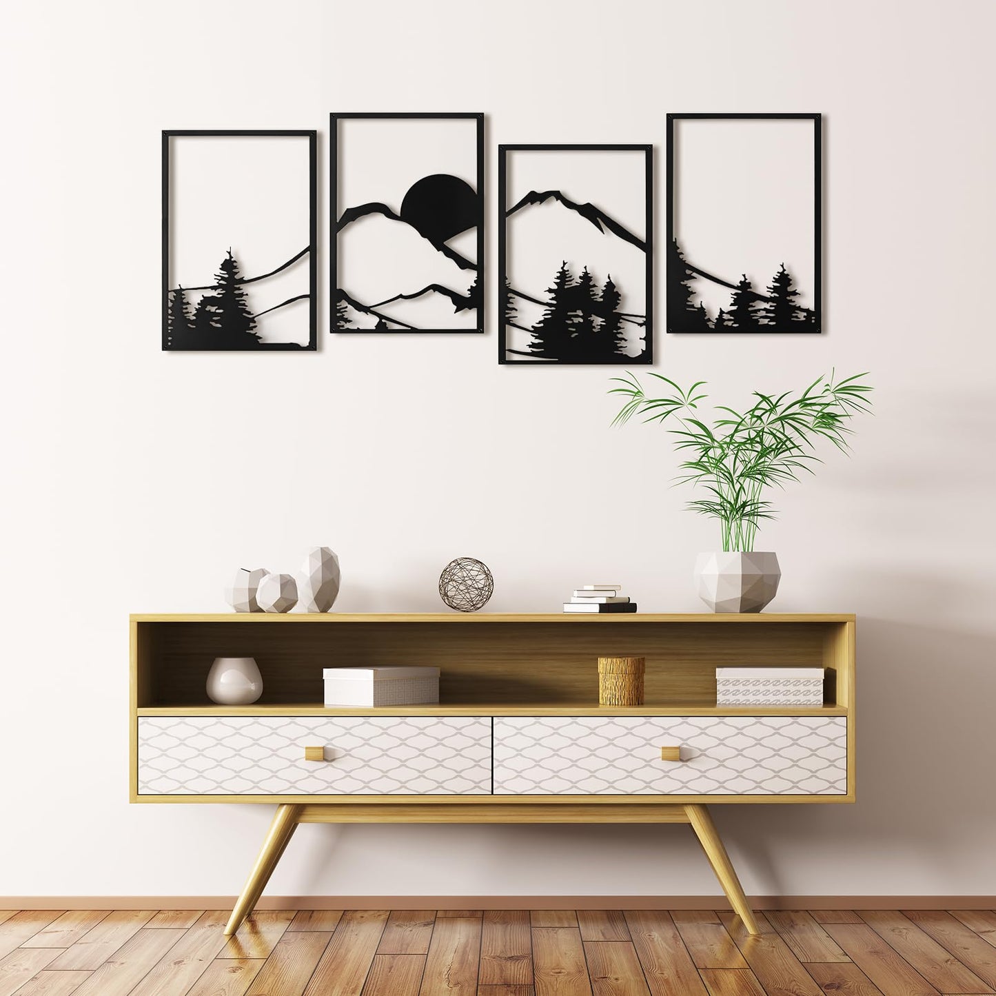 Art3d Metal Wall Art Set of 4