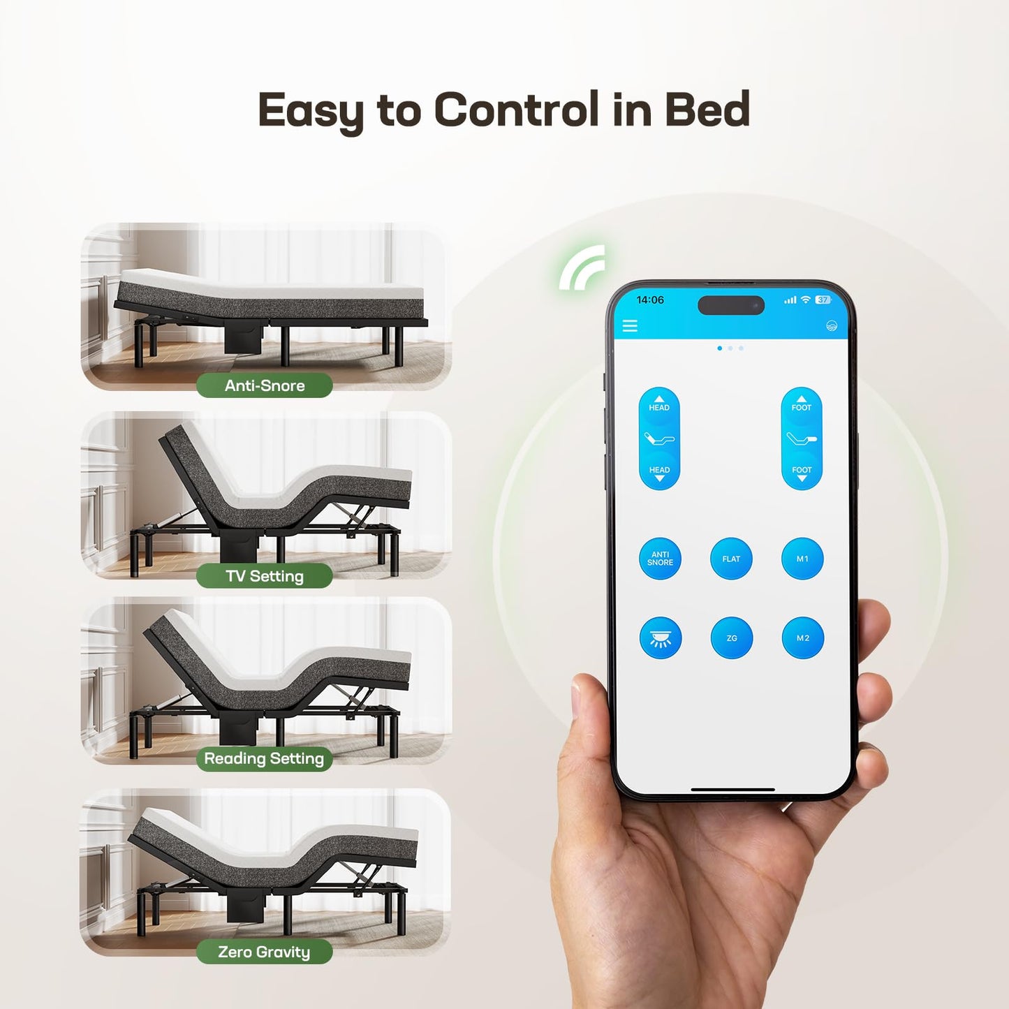 Marsail Split King Adjustable Bed