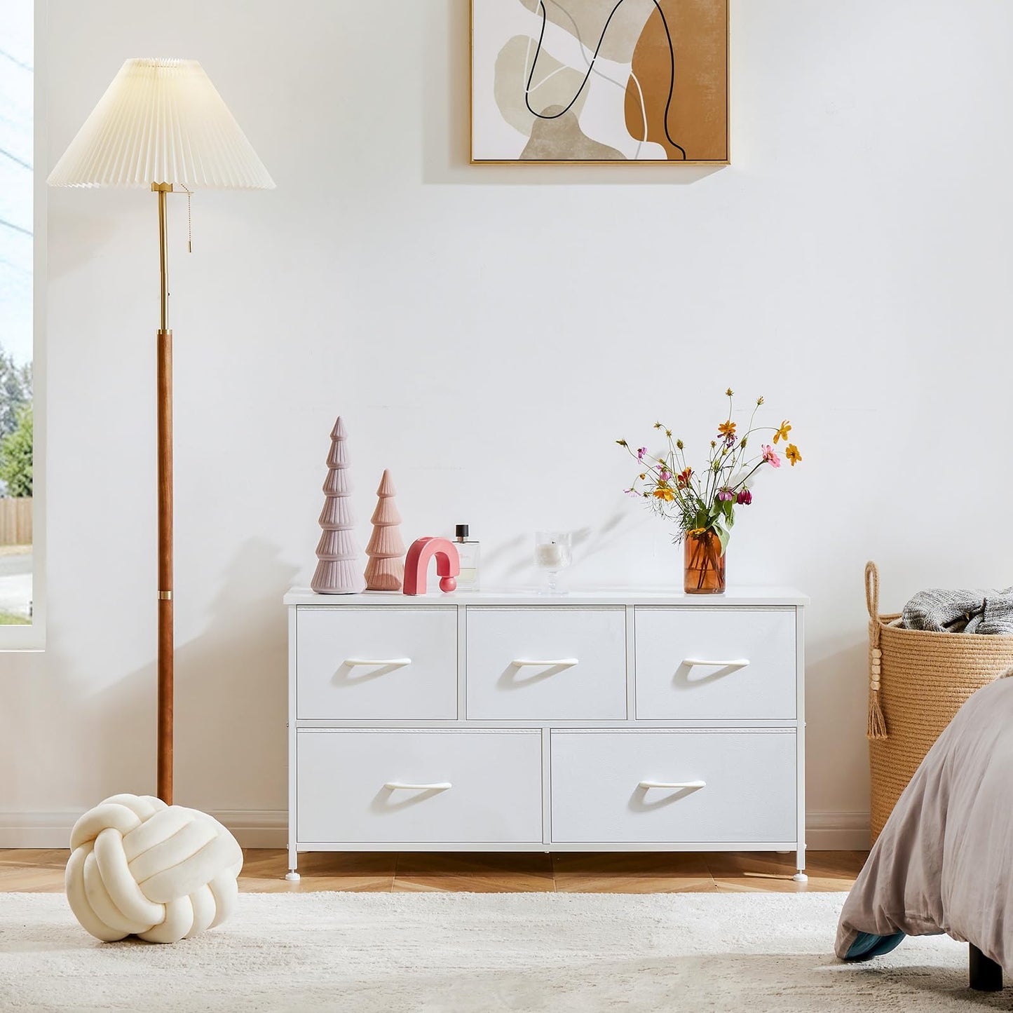 OLIXIS 5-Drawer Dresser, Black