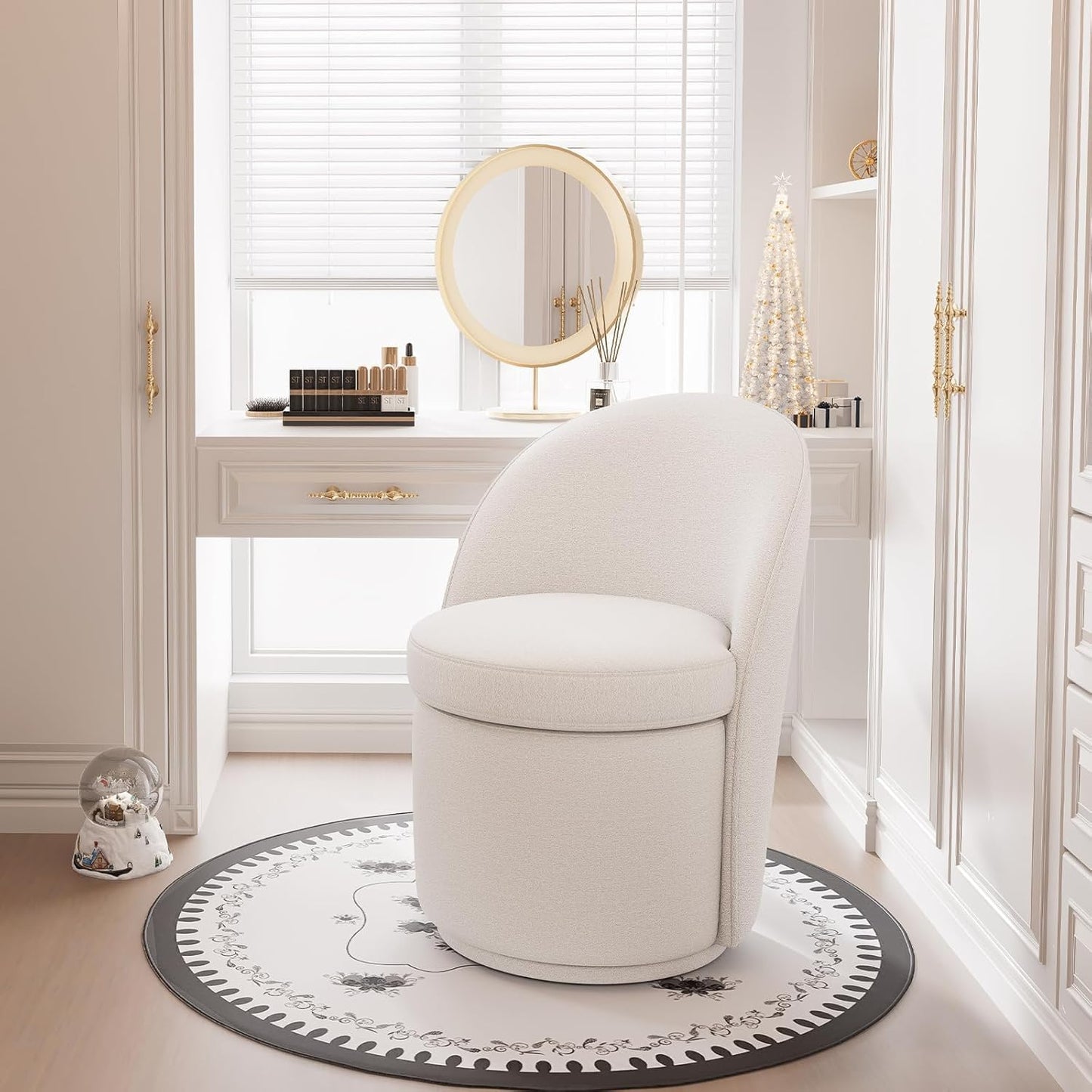 YOUTASTE Swivel Vanity Benches Set of 4