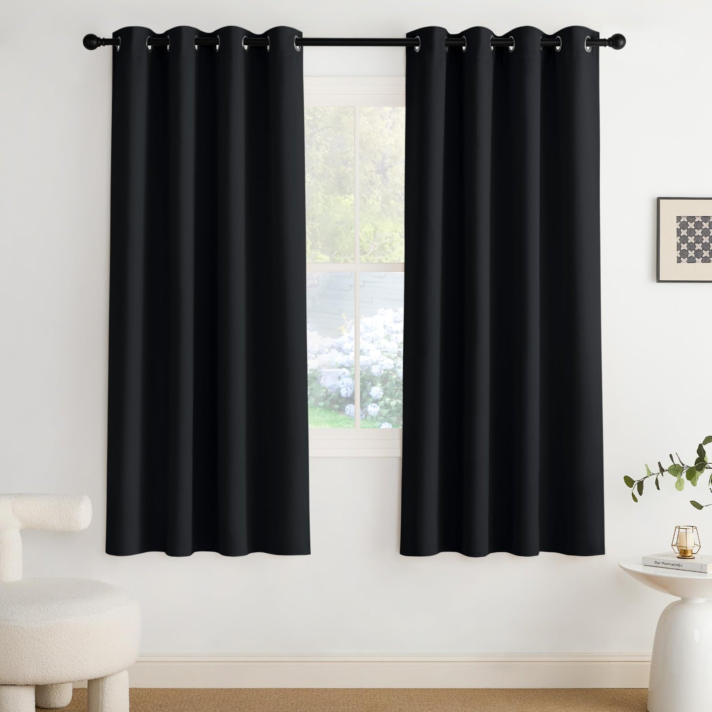 NICETOWN Blackout Curtains – 2 Panels, Grey, 63"