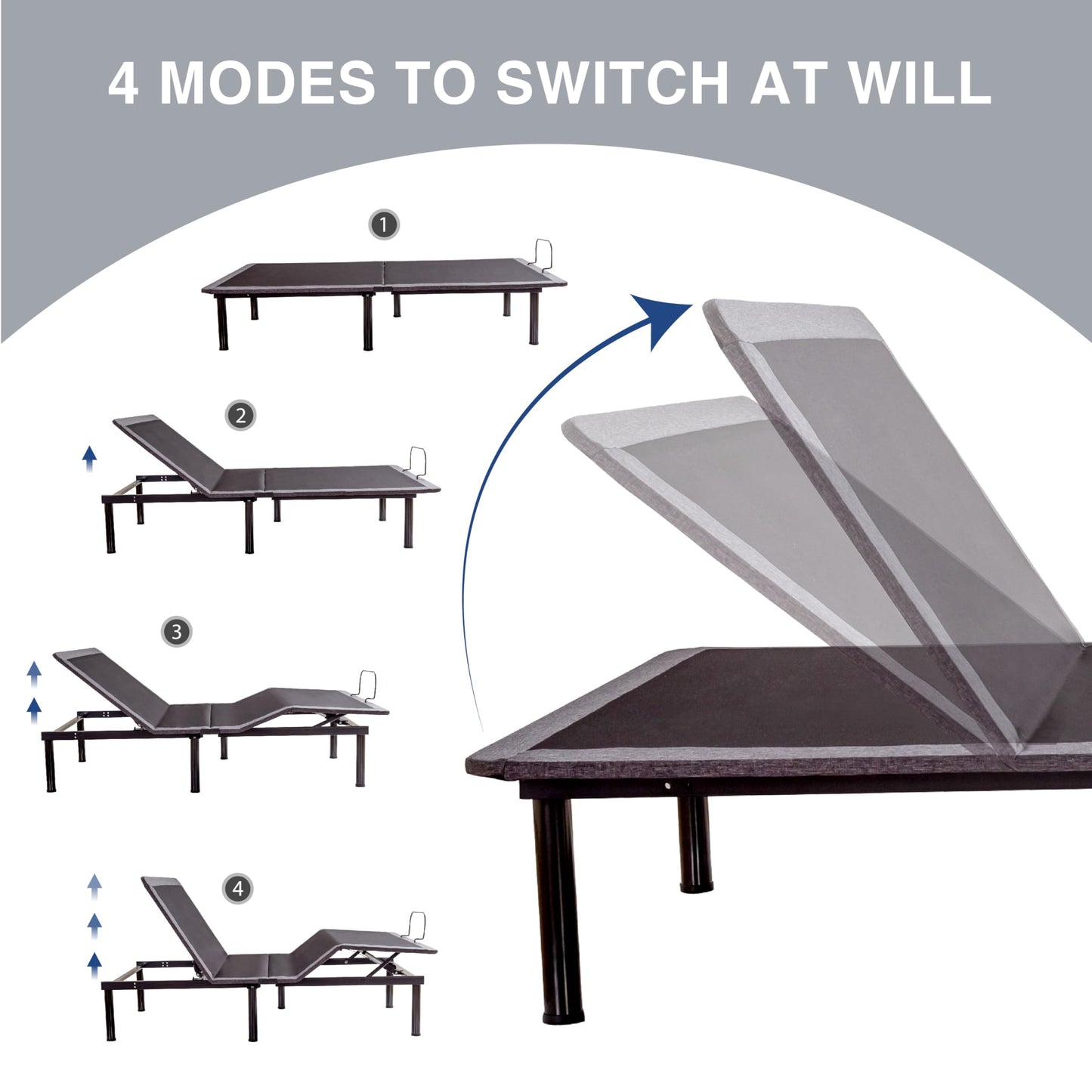 Split King Adjustable Bed with Mattress