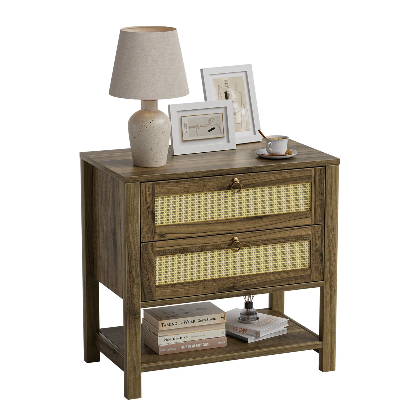 Farmhouse Nightstand – 3 Drawers