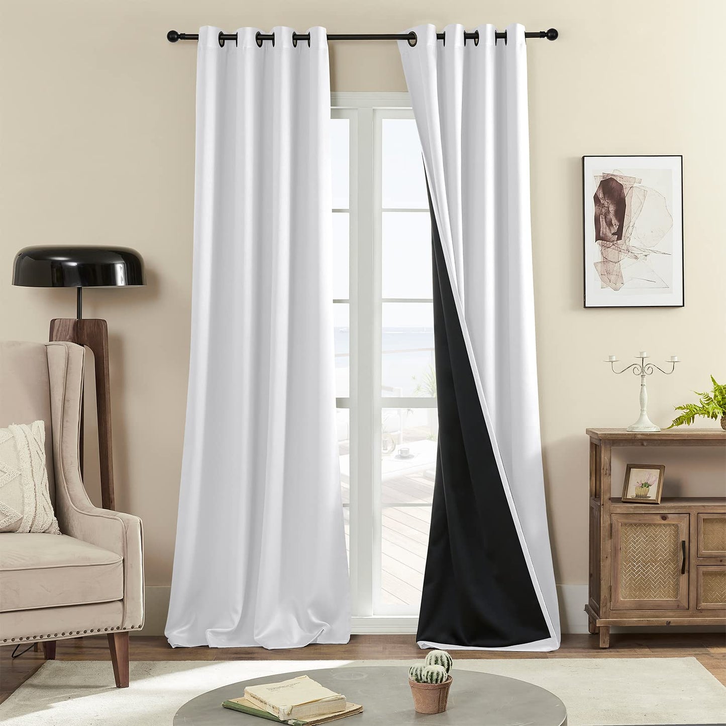 Rutterllow Blackout Curtains – 2 Panels, Dark Grey
