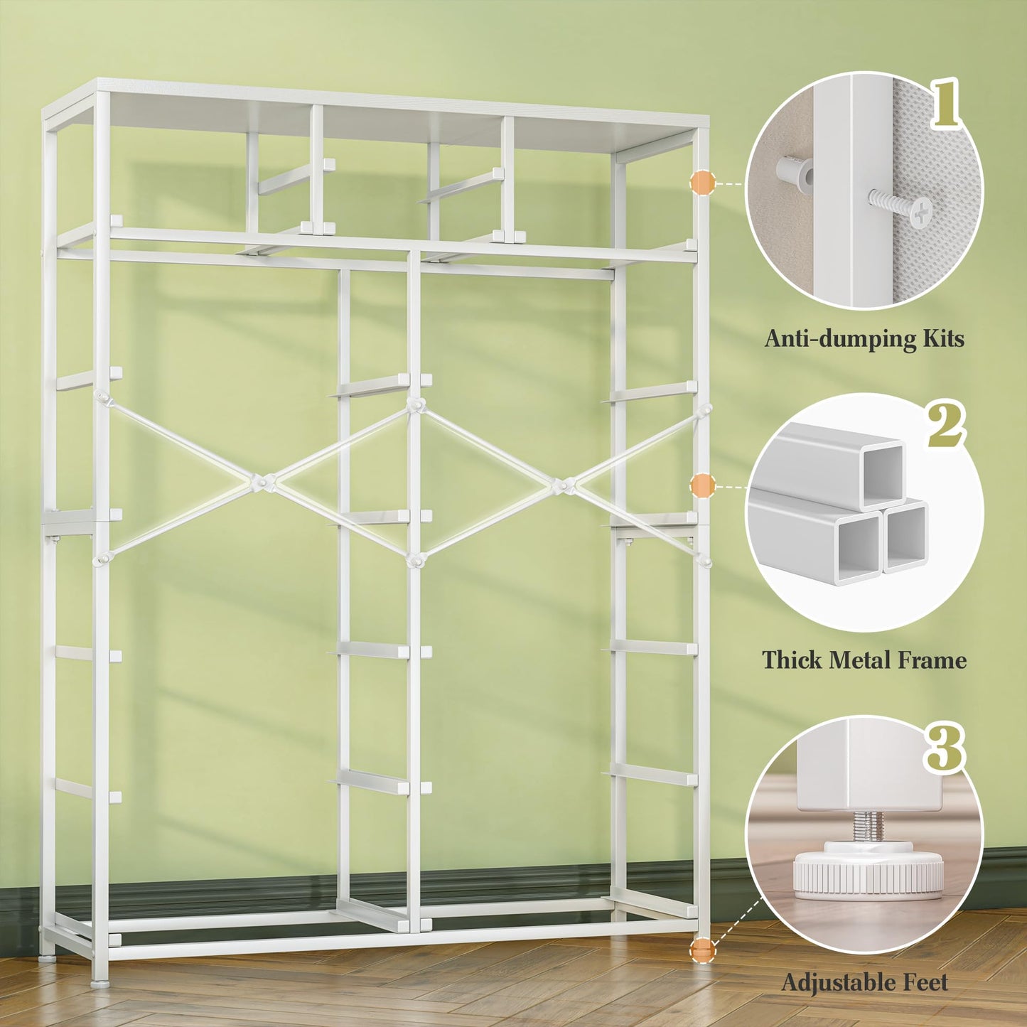 14-Drawer Fabric Dresser – Grey