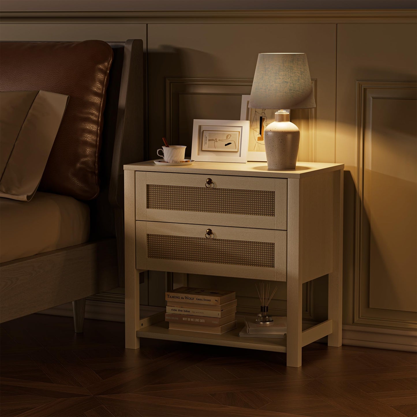 Farmhouse Nightstand – 3 Drawers