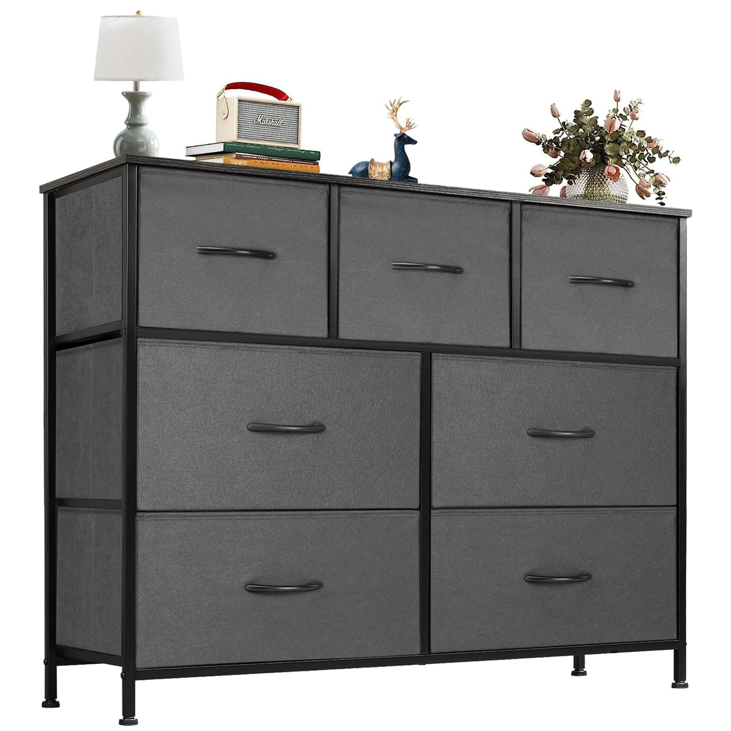 OLIXIS 5-Drawer Dresser, Black