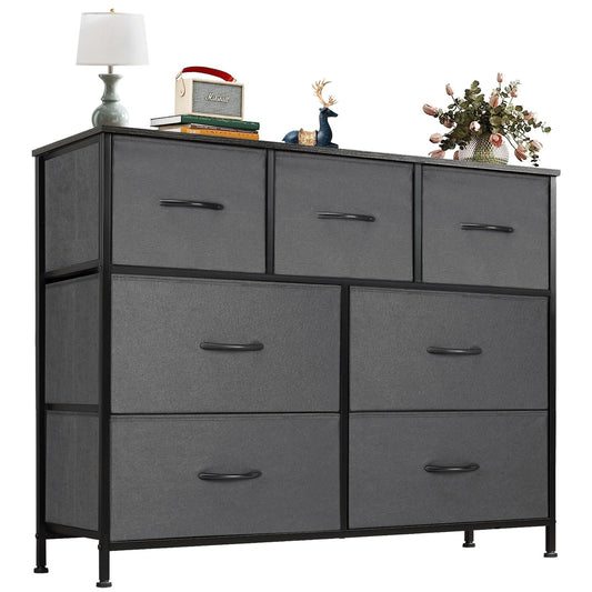 OLIXIS 5-Drawer Dresser, Black