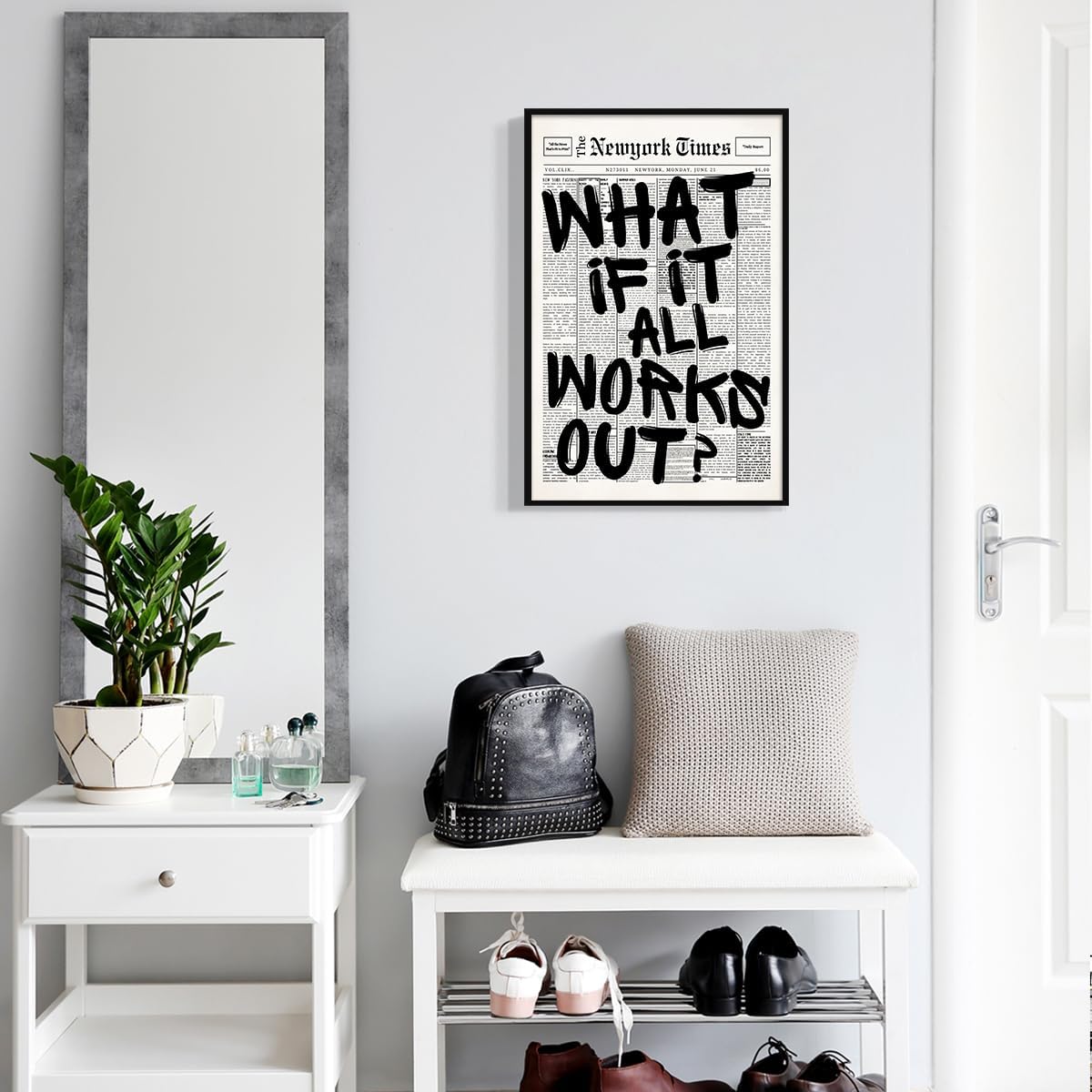 What If It All Works Out Canvas Wall Art 12"x16"