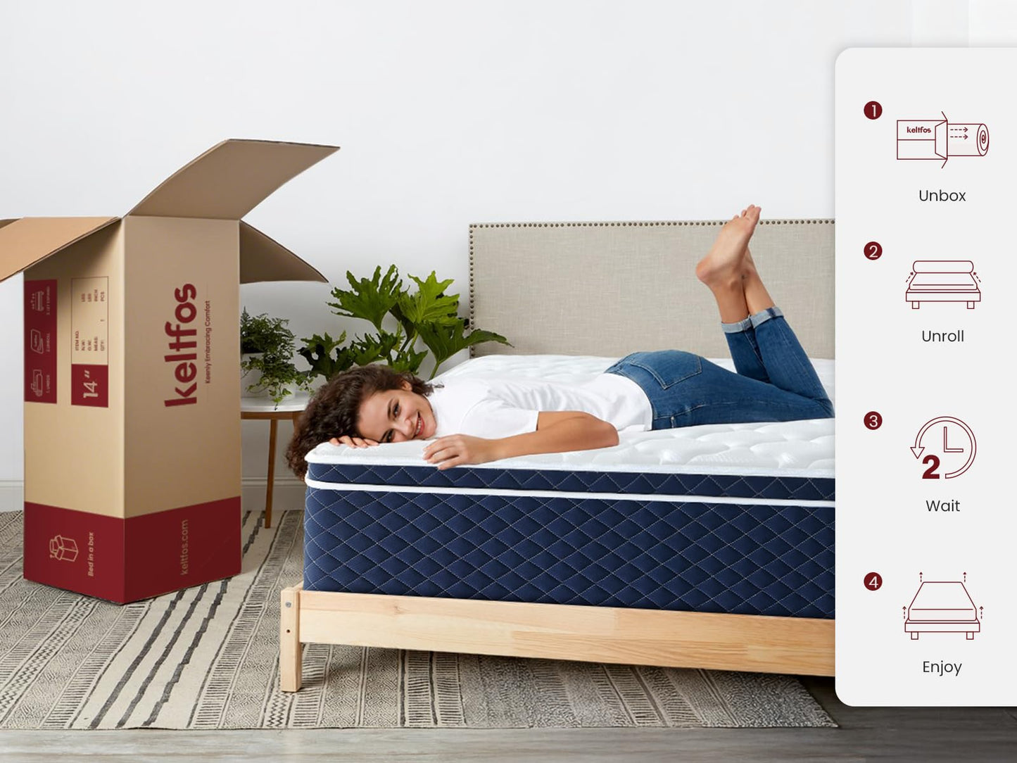 Twin 12" Gel Memory Foam Hybrid Mattress