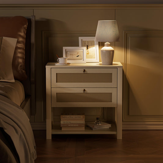 Farmhouse Nightstand – 3 Drawers