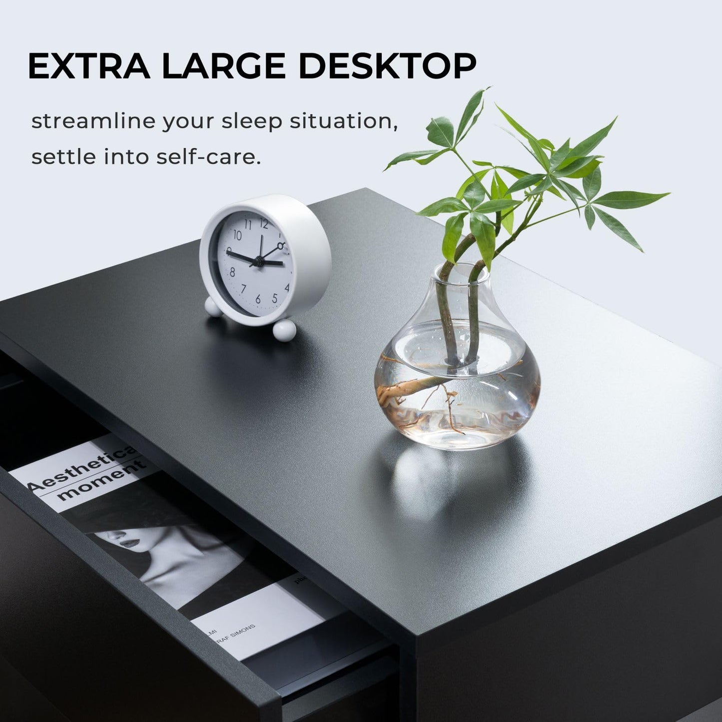 White LED Nightstand Set – 2 Pack