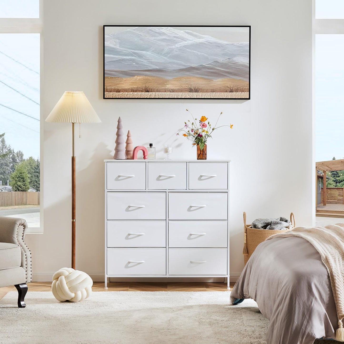 OLIXIS 7-Drawer Dresser, White