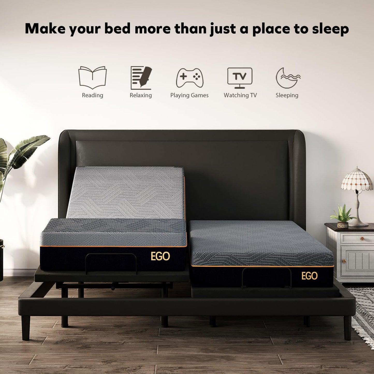 Split King Adjustable Bed with Mattress