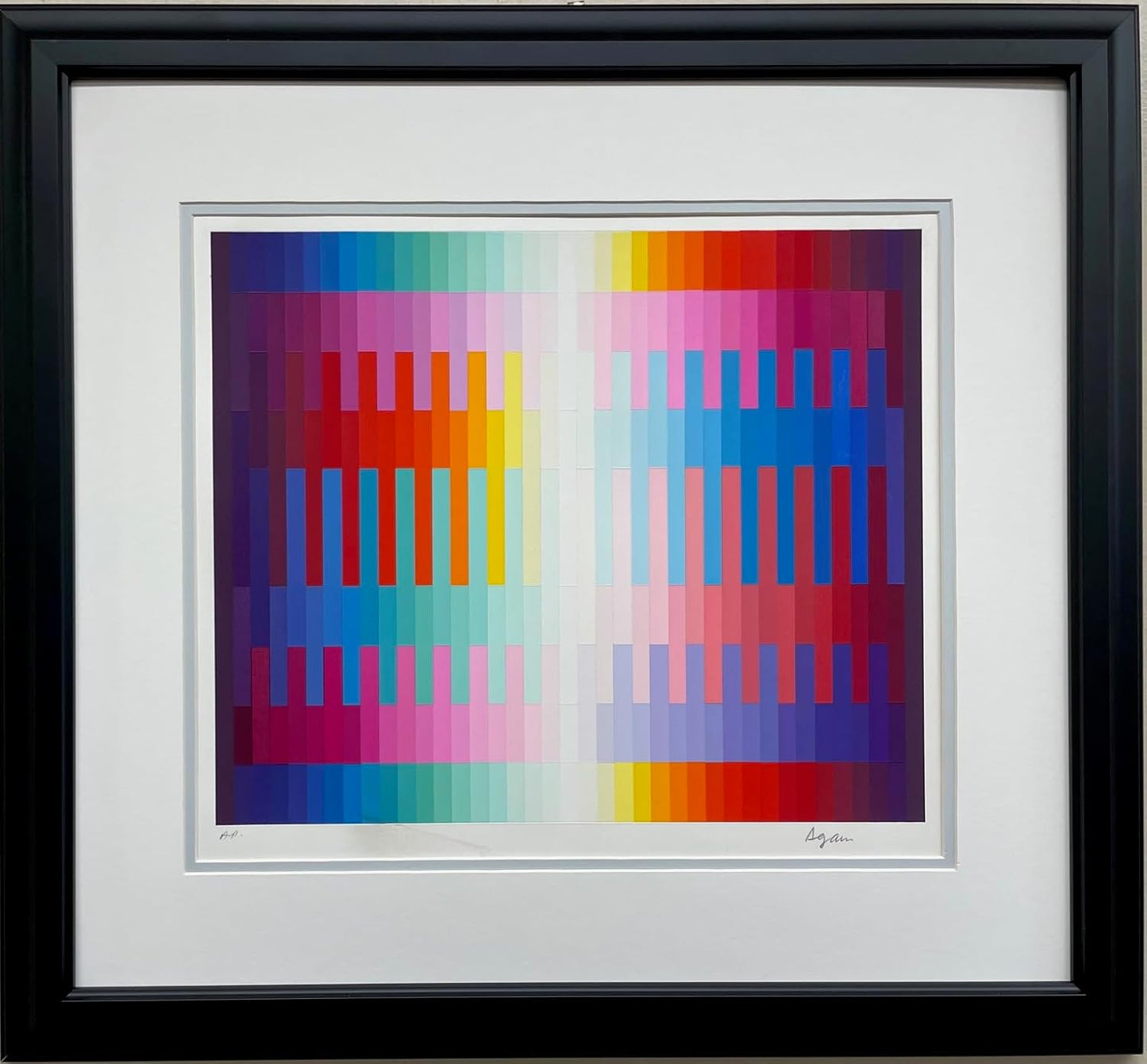 Yaacov Agam Magic Rainbow Silkscreen Art