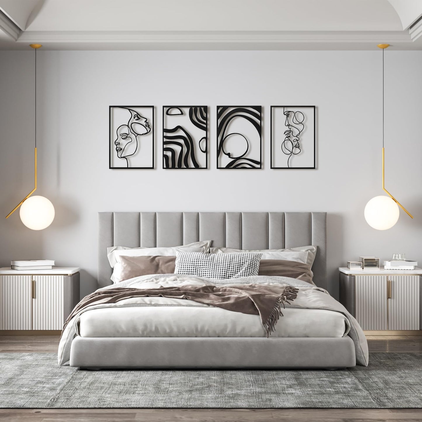 Art3d Metal Wall Art Set of 4
