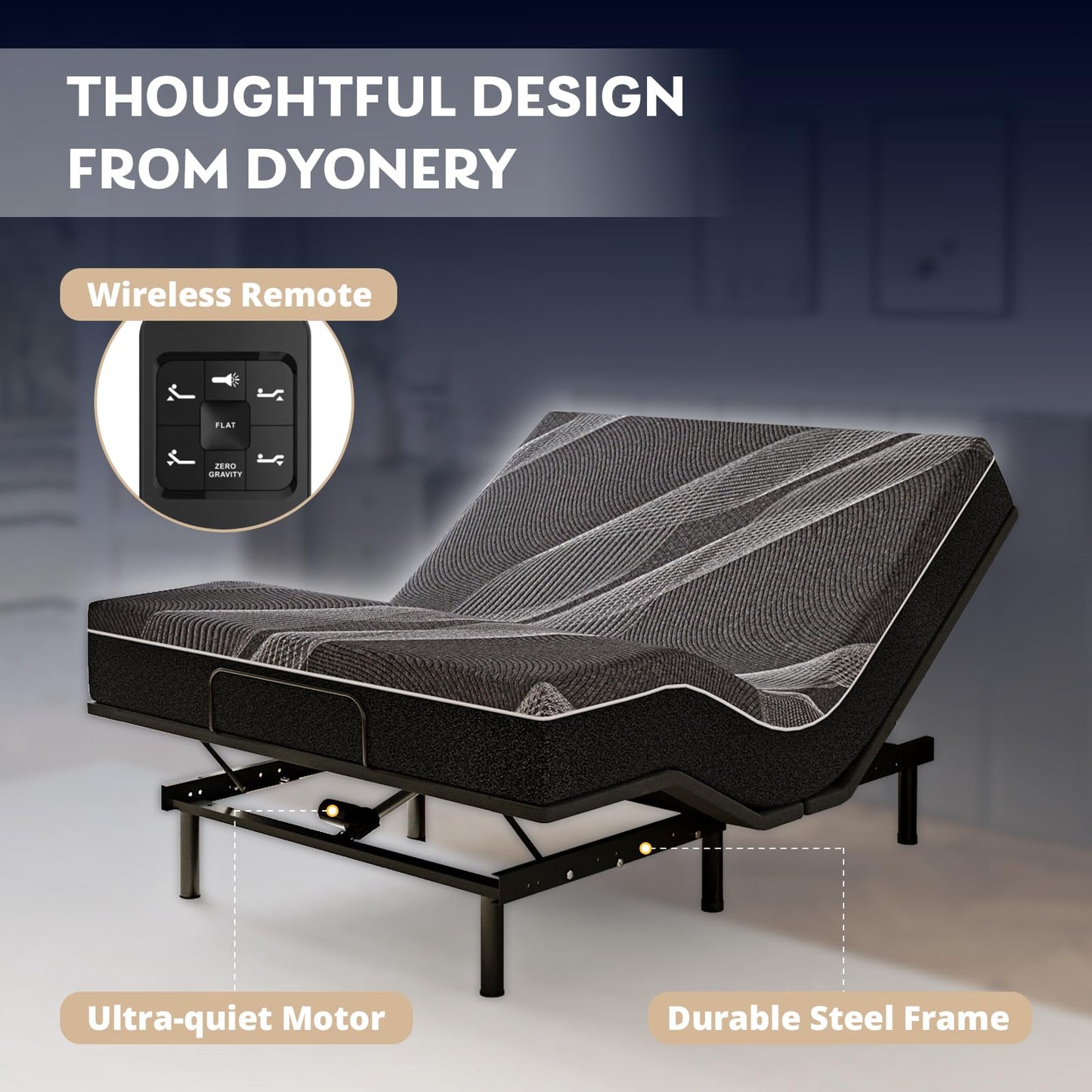 Split King Adjustable Bed with Mattress