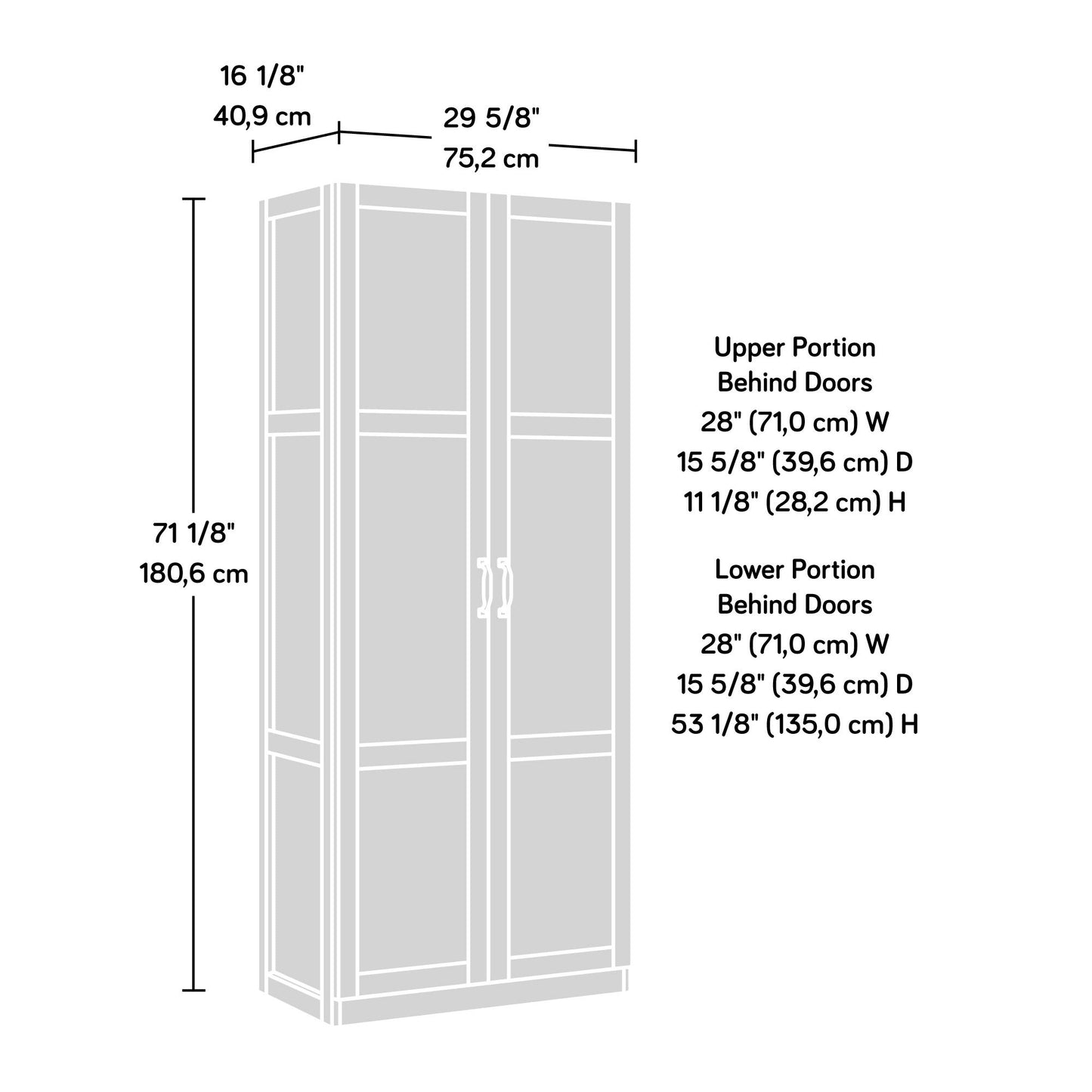 Sauder Select Storage Cabinet/ Pantry cabinets, White finish