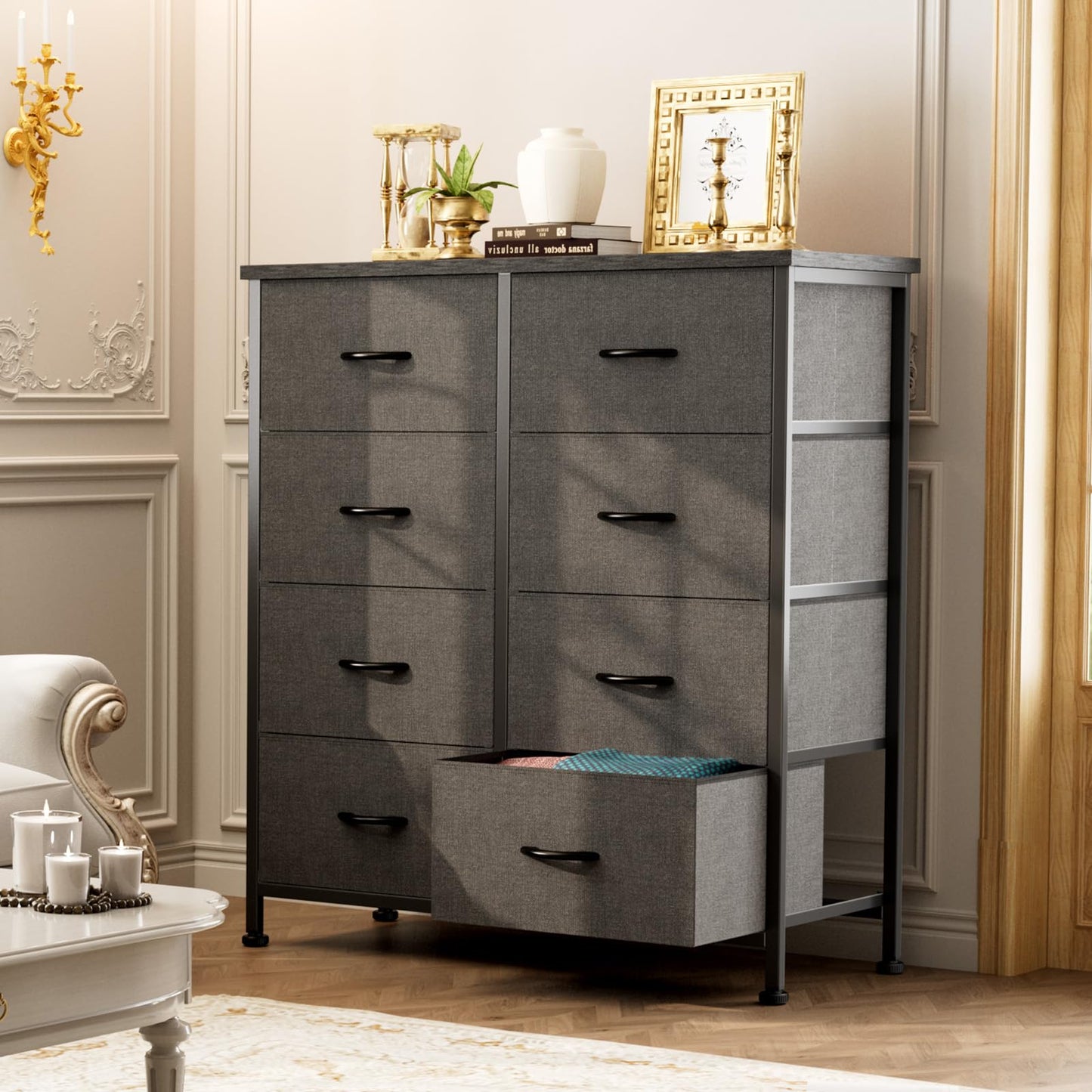 OLIXIS 5-Drawer Dresser, Black