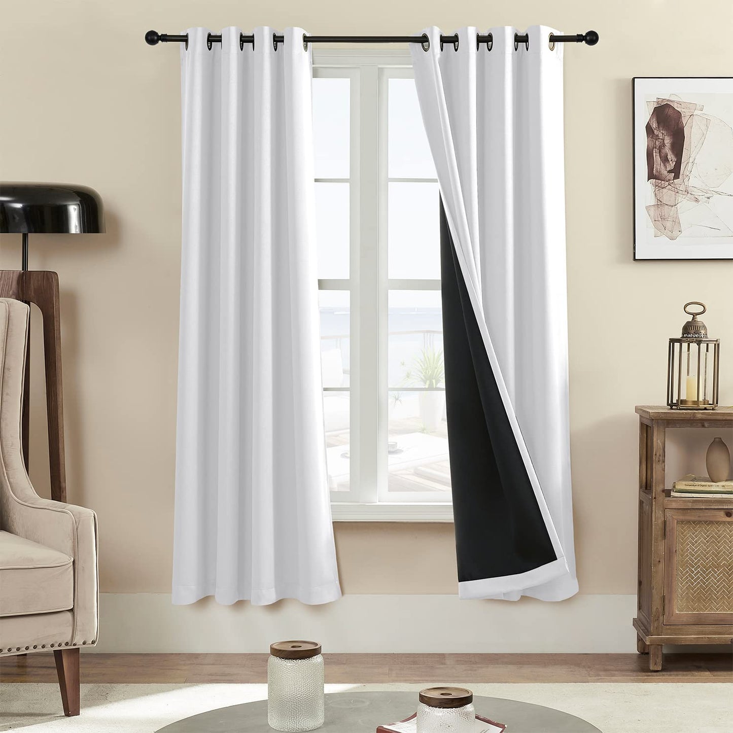 Rutterllow Blackout Curtains – 2 Panels, Dark Grey
