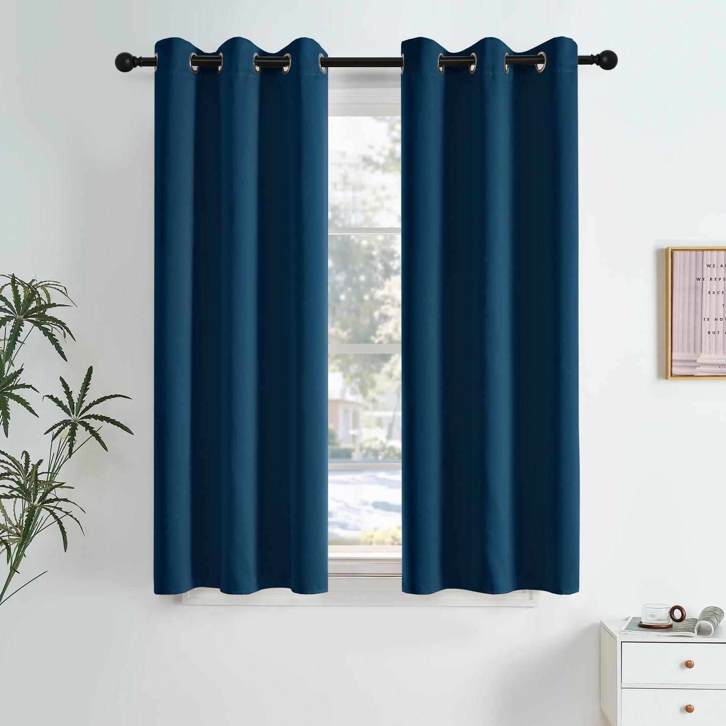 NICETOWN Blackout Curtains – 2 Panels, Grey, 63"