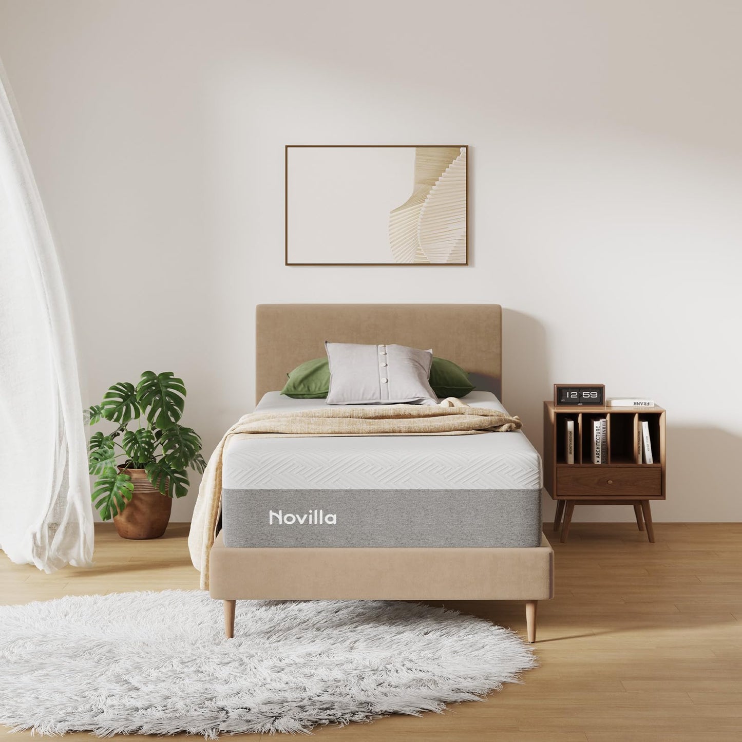 Novilla 12" Twin Gel Memory Foam Mattress