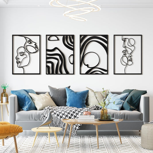 Art3d Metal Wall Art Set of 4