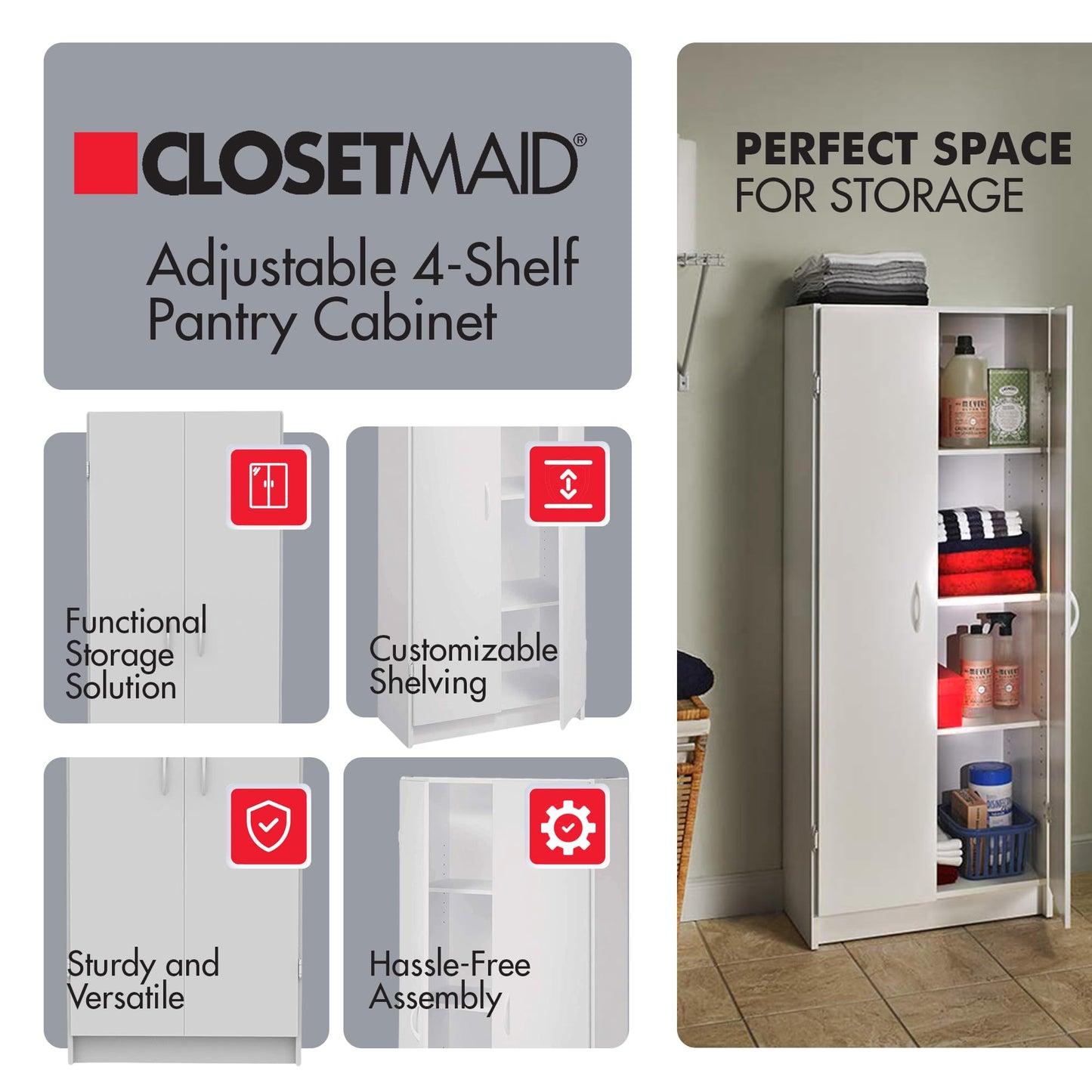 ClosetMaid Pantry Cabinet – White