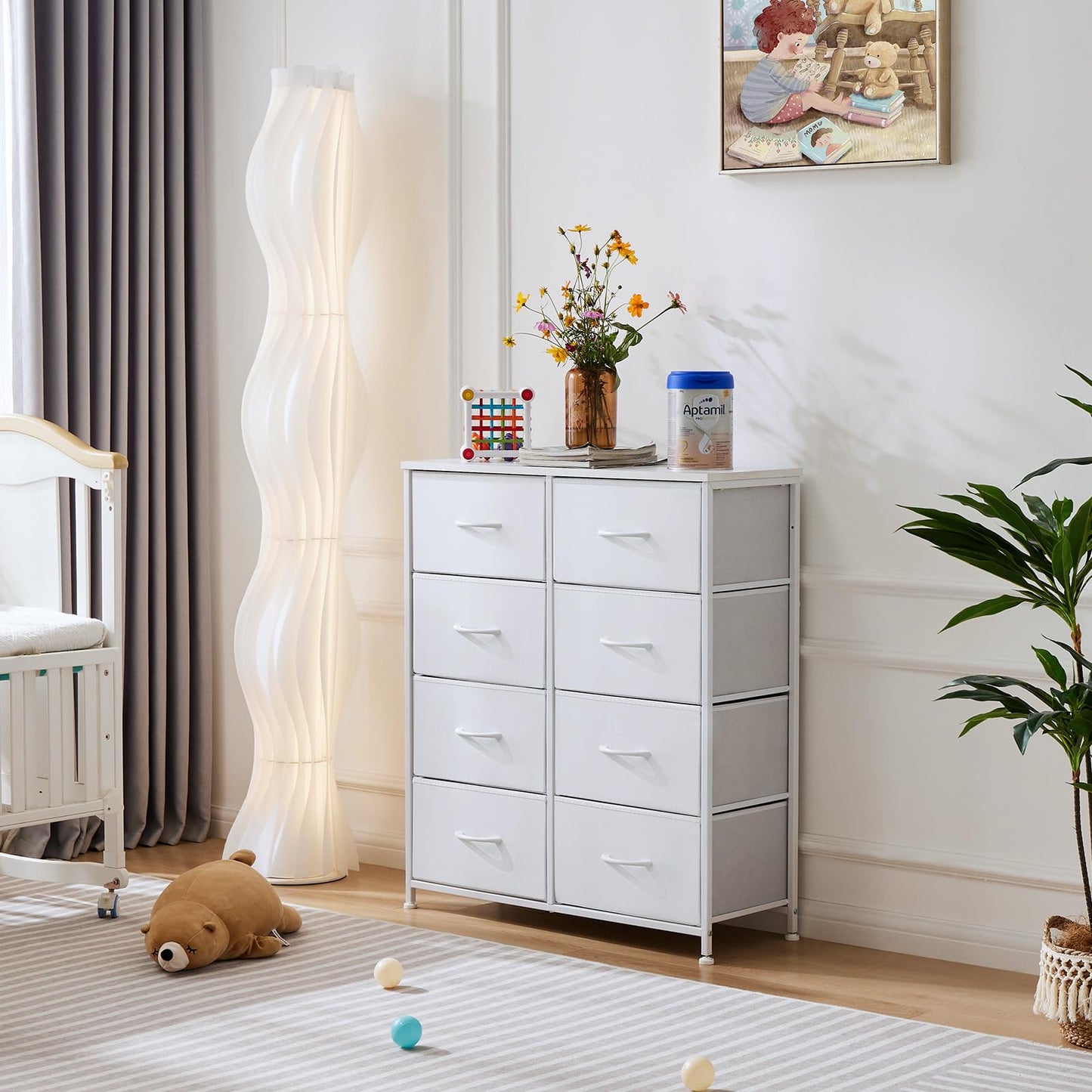 OLIXIS 7-Drawer Dresser, White
