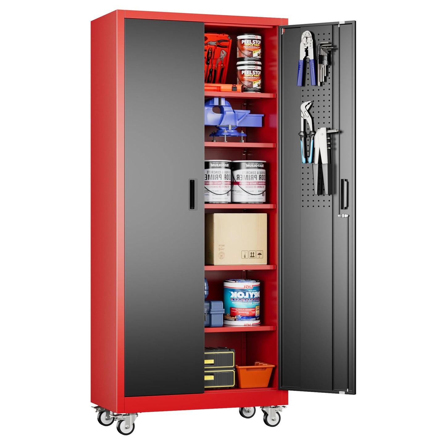 Aobabo Metal Garage Storage Cabinet – Black